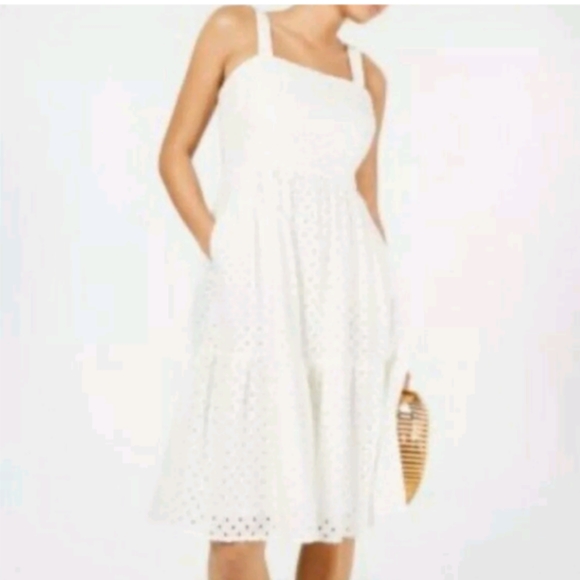 vince camuto sleeveless eyelet sundress